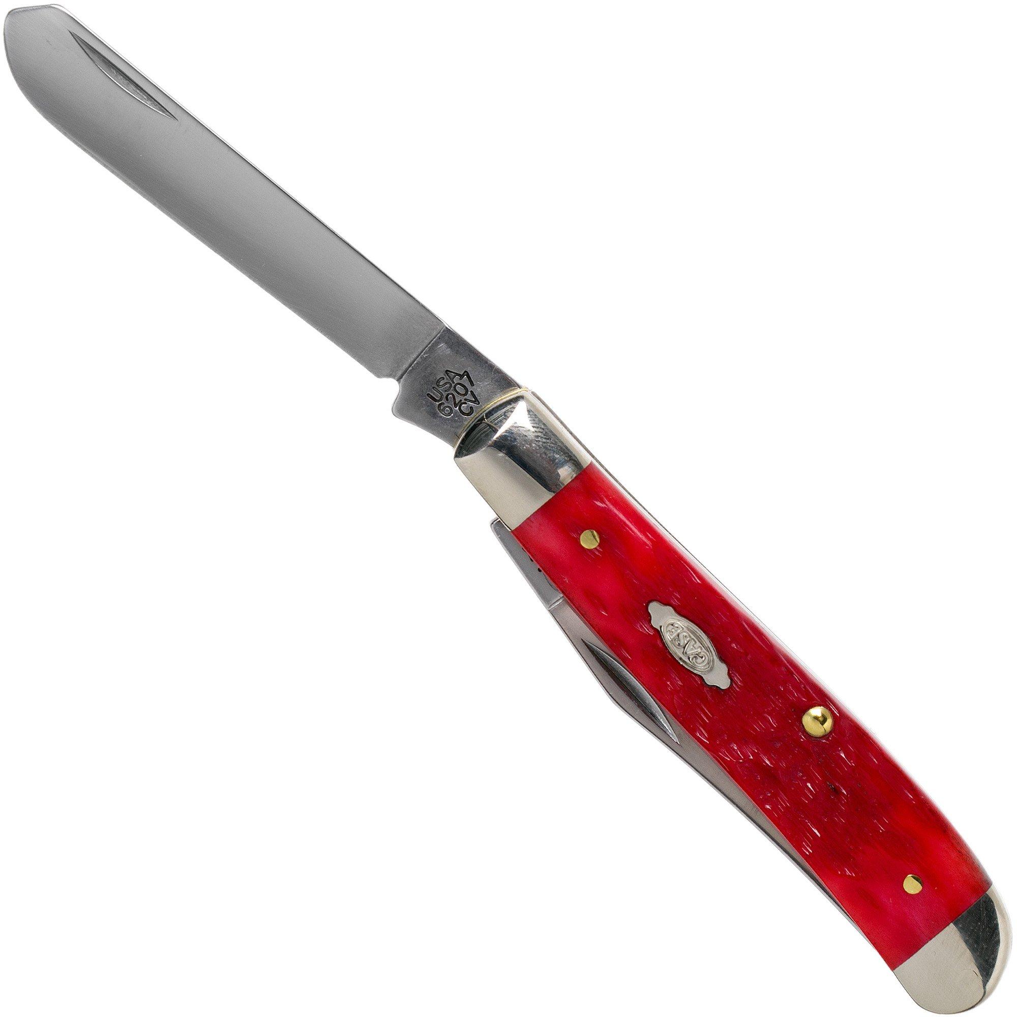 Nóż składany Case Mini Trapper Dark Red Bone, Peach Seed Jig, 31952, 6207 CV