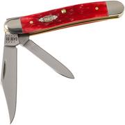 Case Medium Jack Dark Red Bone, Peach Seed Jig, 31955, 62087 CV pocket knife