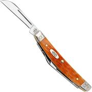 Case Small Congress 35808 Cayenne Bone, Crandall Jig, Embellished Bolsters 6468 Stainless Steel Taschenmesser
