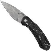 Nóż składany Case Westline 36555 Black & White Marbled Carbon Fiber, Drop Point Blade S35VN