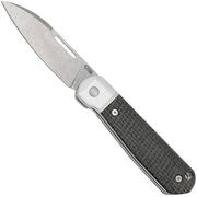 Case Highbanks 42230 Stonewashed CPM 20CV Black Burlap Micarta, couteau de poche