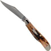Case Peanut Brown Bone, Peach Seed Jig, 42656, 6220 SS pocket knife 