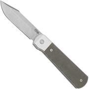 Case Longhouse 50911 Stonewashed CPM 20CV Green Micarta, couteau de poche