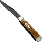 Case Trapper 52420 Burnt Goldenrod Damascus 6254 coltello da tasca