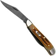 Case Peanut 52423 Burnt Goldenrod Damascus 6220 pocket knife