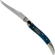 Case Small Texas Toothpick Mediterranean Blue Bone, Smooth, 52804, 610096 SS couteau de poche 