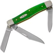 Case Medium Stockman Brilliant Green Bone, Smooth, 52821, 63032 SS pocket knife 