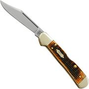 Case Mini CopperLock 52849 Rogers Corn Cob Jig Antique Bone, pocket knife
