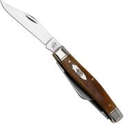 Case Large Stockman 58204 Smooth Antique Bone, Fluted Bolsters 6375 SS coltello da tasca