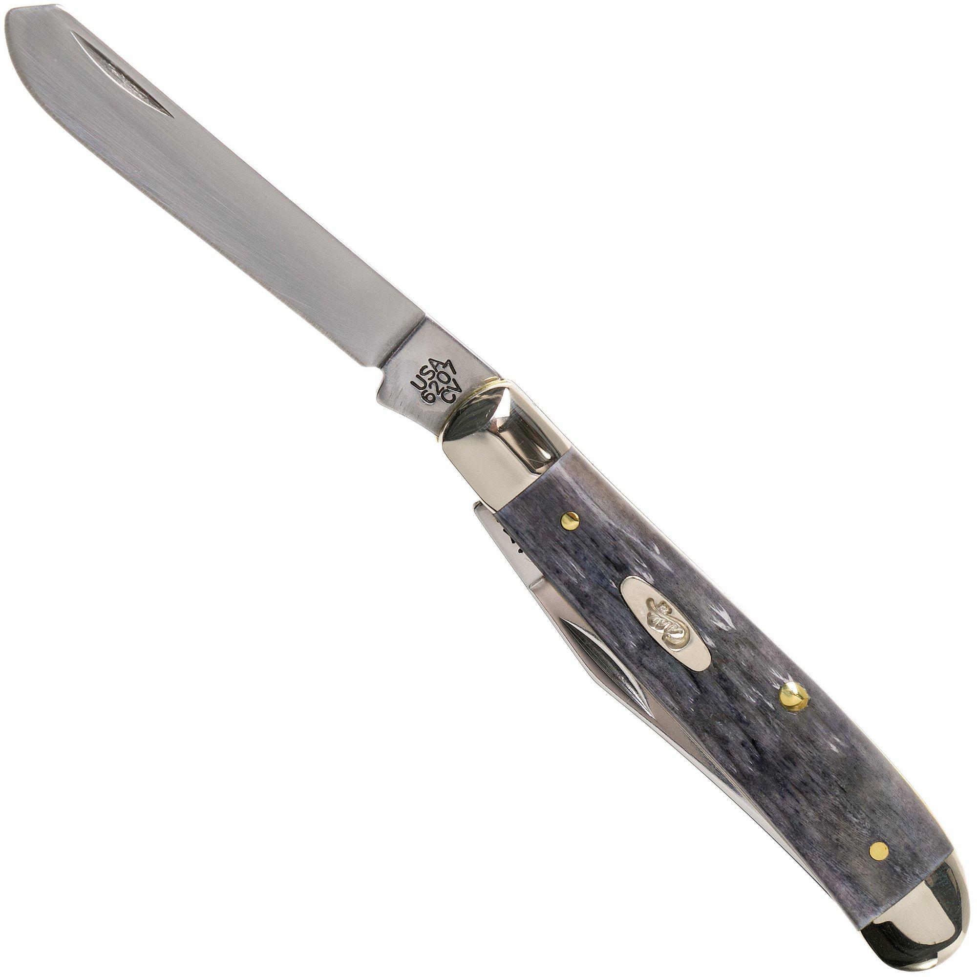 Nóż składany Case Mini Trapper Pocket Worn Grey Bone, Crandall Jig, 58414, 6207 CV