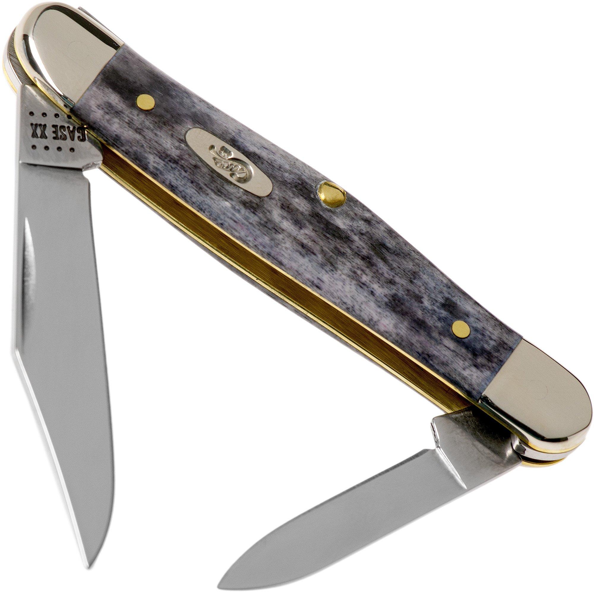 Case Half Whittler Pocket Worn Grey Bone, Crandall Jig, 58416, 6208 CV pocket knife