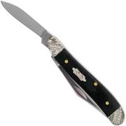 Case Peanut Ebony Wood, Worked Bolsters, 59674, 7220 SS pocket knife