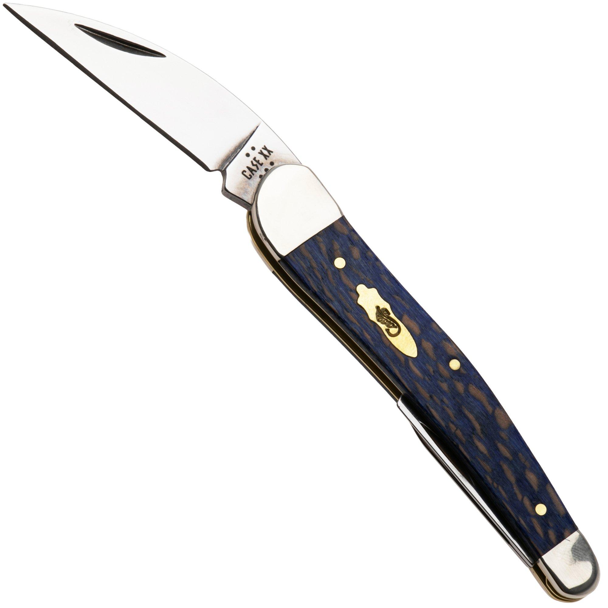 Nóż składany Case Seahorse Whittler, Smooth Blue Sycamore Wood, 63735, 7355WH SS