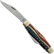 Case Large Stockman 64142 Star Spangled Smooth Natural Bone, pocket knife