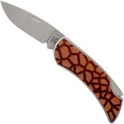 Case x Woodchuck Executive Lockback Brushed Stainless, Giraffe, 64320, M1300L SS navaja