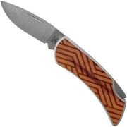 Case x Woodchuck Executive Lockback Brushed Stainless, Lines, 64322, M1300L SS pocket knife