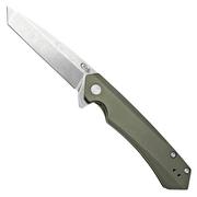 Case Kinzua Tanto, S35VN, OD Green Anodized Aluminum 64671, coltello da tasca
