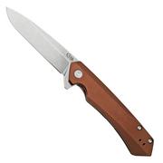 Case The Kinzua, Brown Anodized Aluminum, Spearpoint S35VN, 64692 navaja