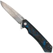 Case The Kinzua, Blue & Black Marbled Carbon Fiber, Spear Blade S35VN, 64803 coltello da tasca