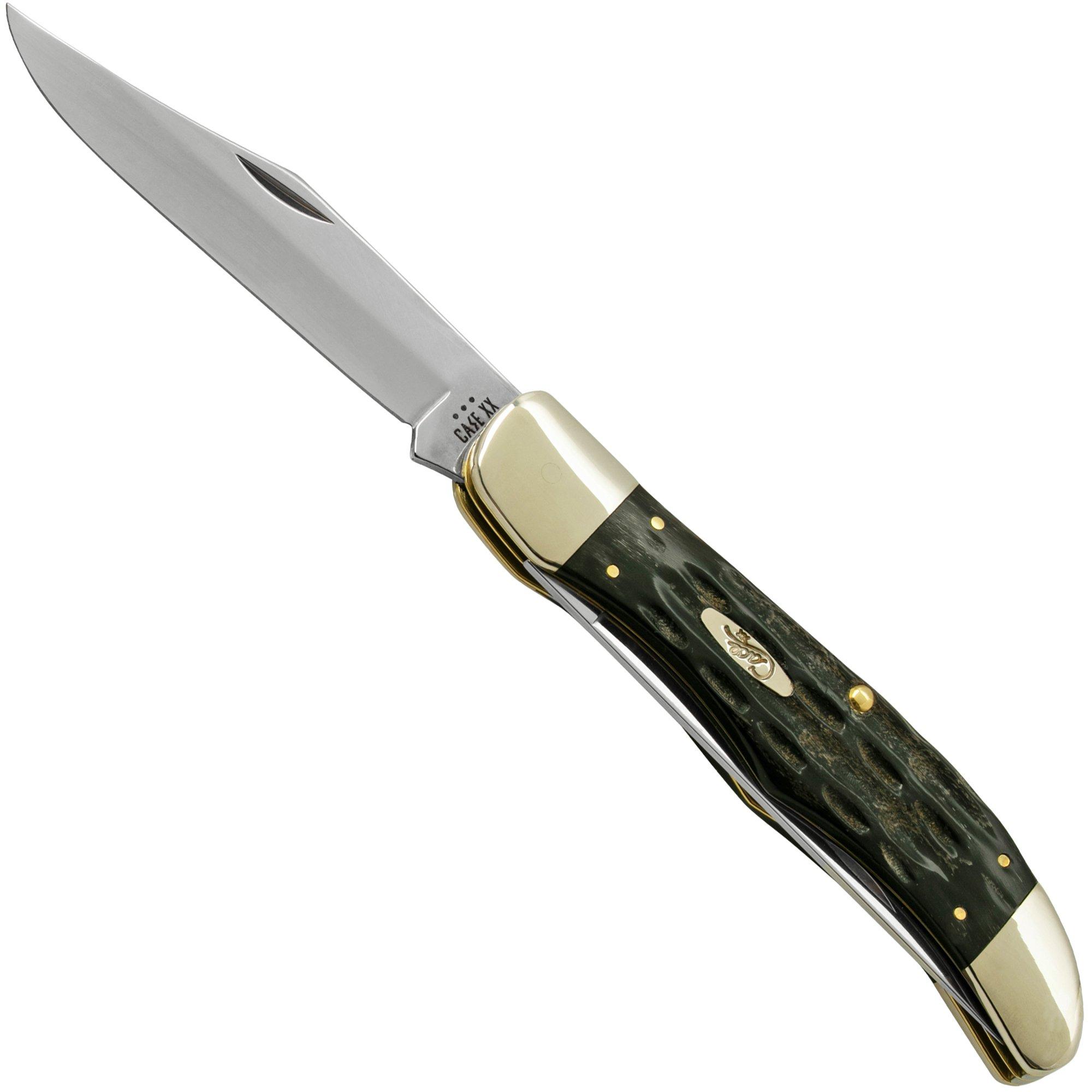 Nóż składany Case Folding Hunter 65030 Jigged Buffalo Horn, z pokrowcem