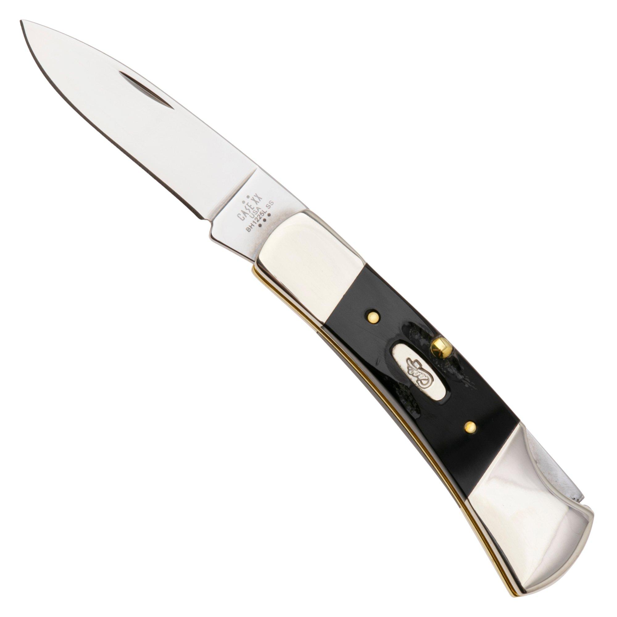 Case Lockback Jigged Buffalo Horn, 65031, BH1225L SS pocket knife