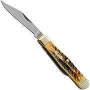 Case Small Swell Center Jack 65326 Jigged Stag Bone, Stainless Steel, coltello da tasca