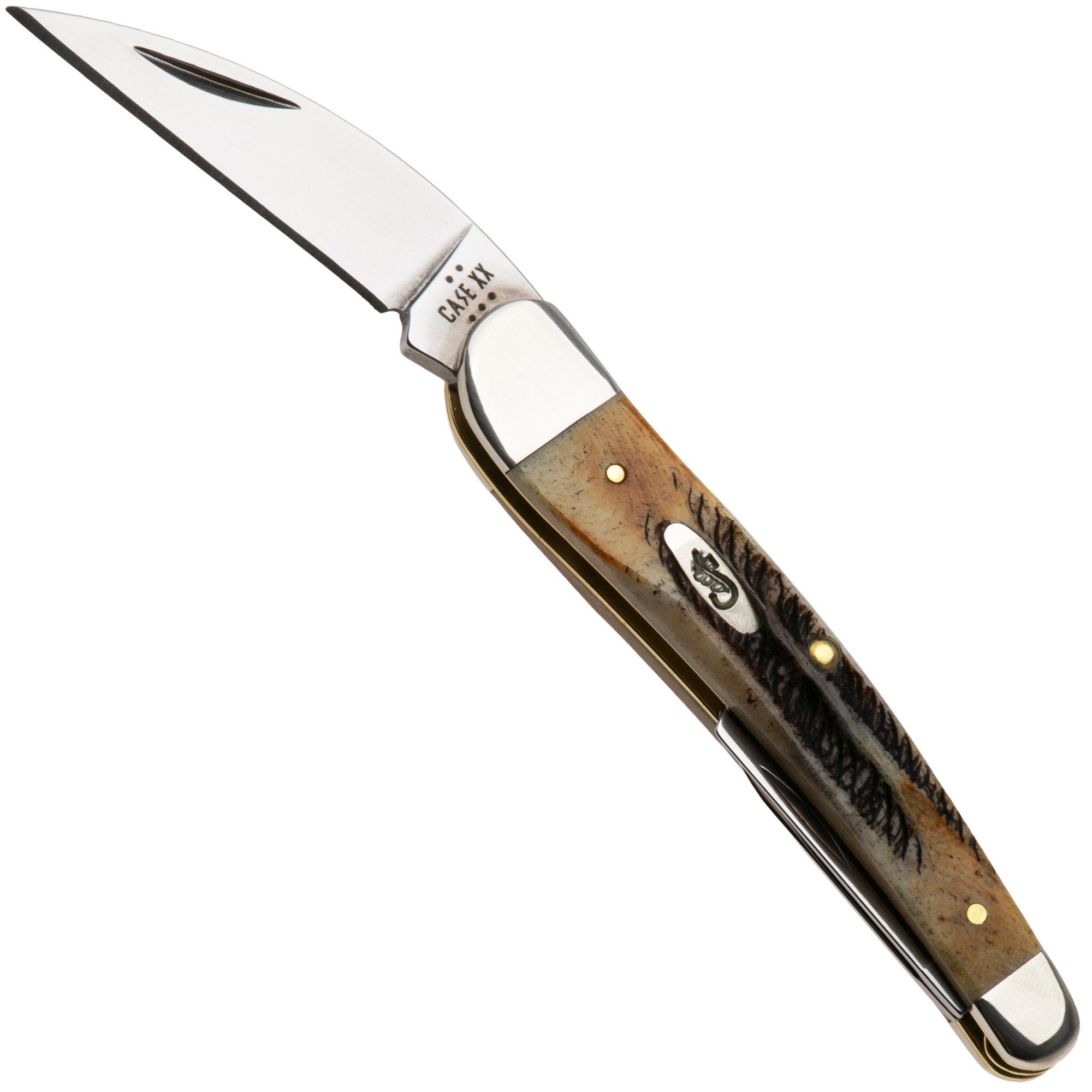 Case Seahorse Whittler, 6.5 BoneStag, 65347, 6.5355WH SS zakmes