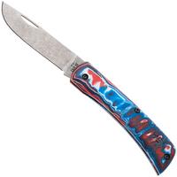 Obraz dla Nóż składany Case Sod Buster Jr. Smooth Red/White/Blue Burl G10, Crossroads XR, 66386, XR10137C S35VN
