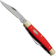 Case Large Stockman American Workman 73929 Smooth Red Syntethic, 4375 CS, coltello da tasca