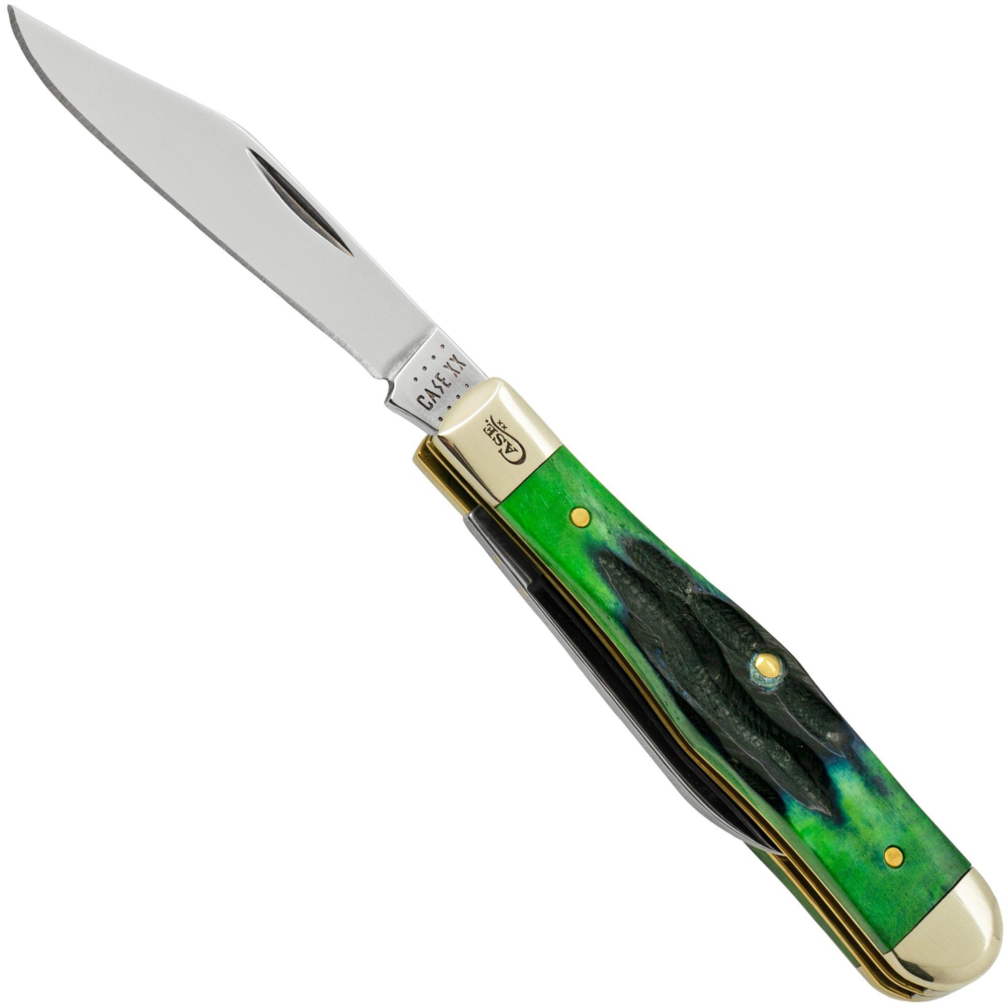 Case Small Swell Center Jack, Hunter Green Bone, Deep Canyon, 75837, 6225 1/2 SS, pocket knife