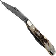 Case Peanut 77467 Vintage Bone, Damascus V6220 DAM zakmes 