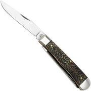 Case Trapper 81800 Golden Pinecone Embellished Natural Bone 6254 SS pocket knife