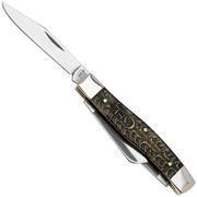 Case Medium Stockman 81801 Golden Pinecone Embellished Natural Bone 63032 Stainless Steel Taschenmesser