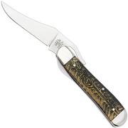 Case Russlock 81803 Golden Pinecone Embellished Natural Bone 61953L SS pocket knife