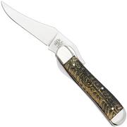 Case Russlock 81803 Golden Pinecone Embellished Natural Bone 61953L Stainless Steel Taschenmesser