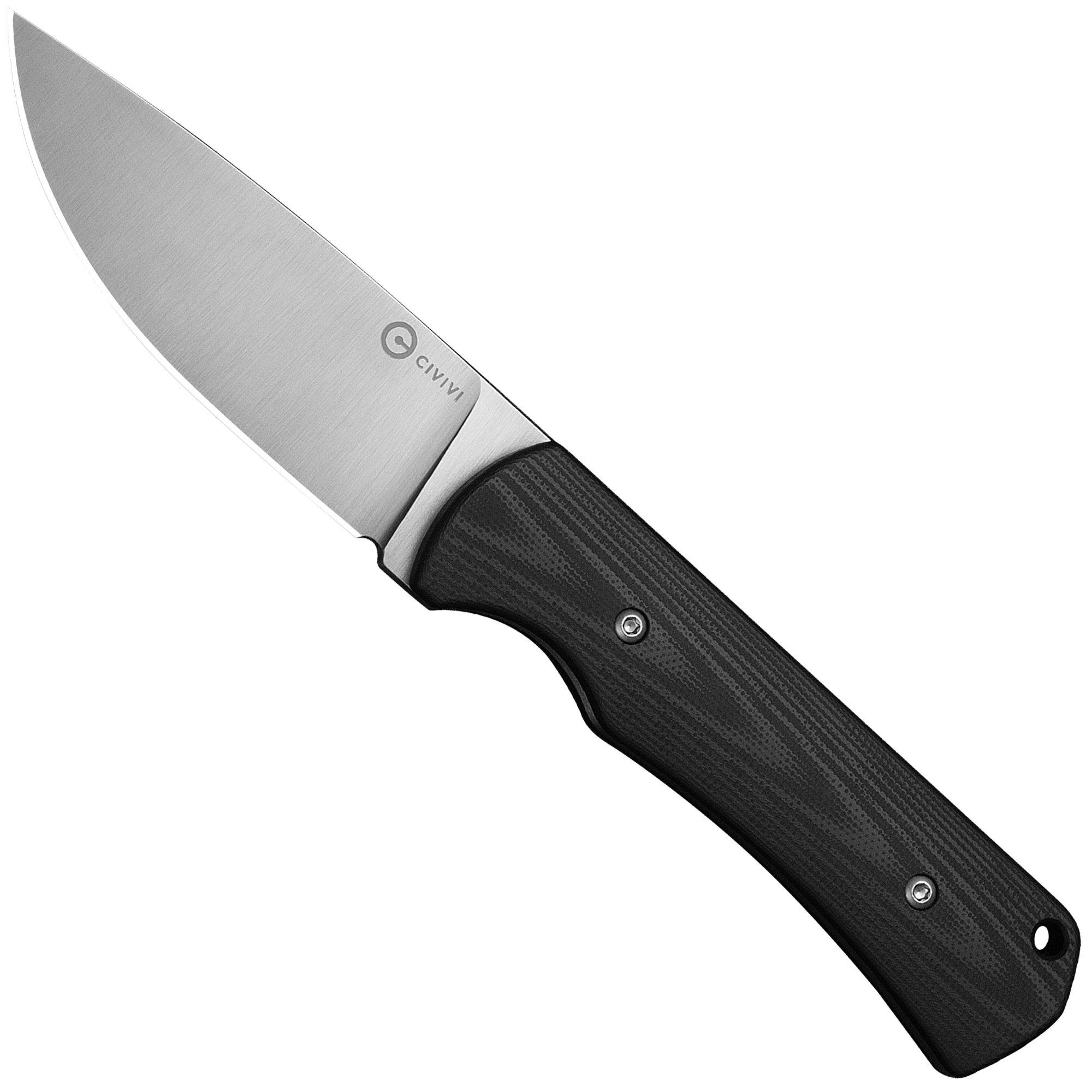 Civivi Jencks C24051-1 Satin 14C28N, Black G10, fixed knife