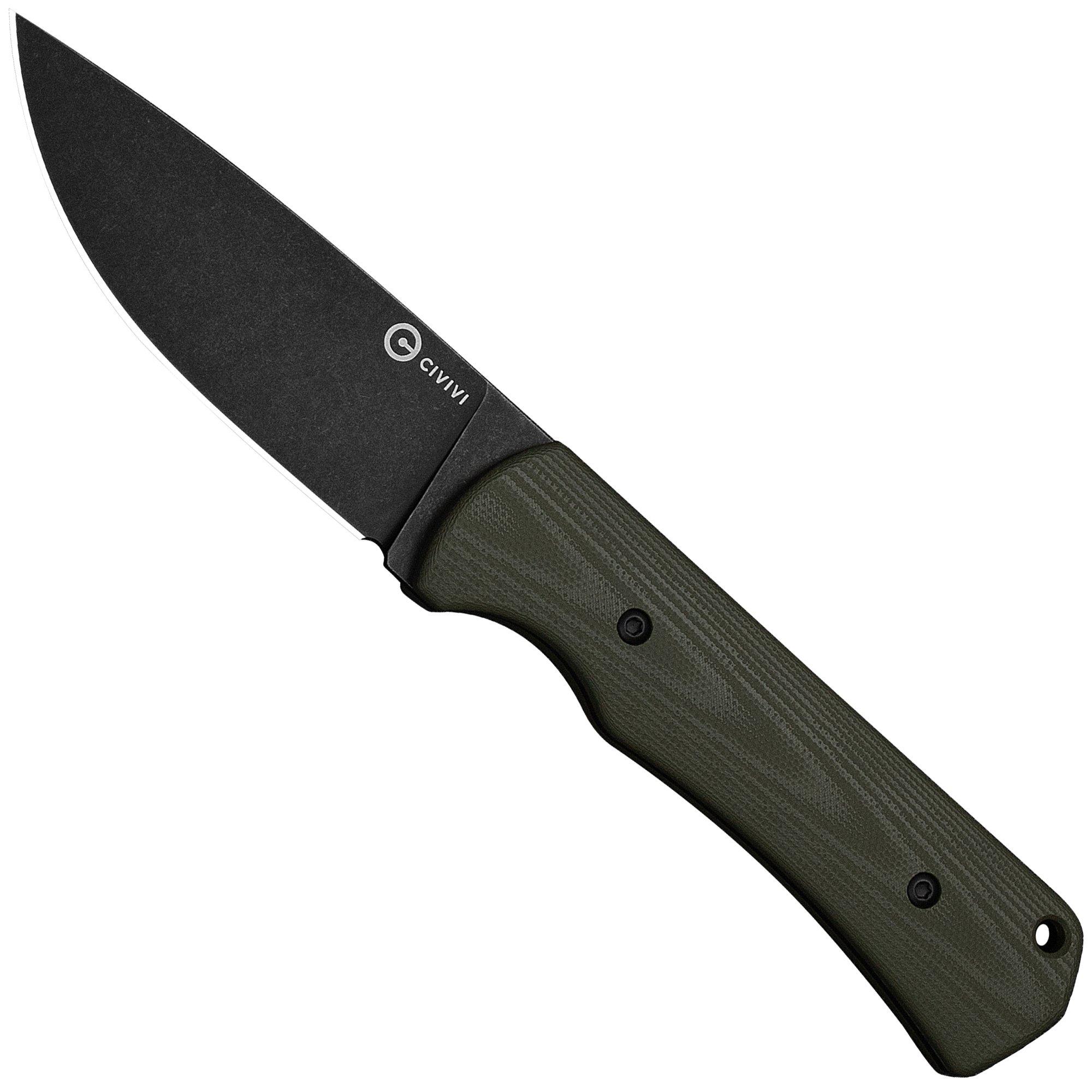 Civivi Jencks C24051-2 Blackwashed 14C28N, OD Green G10, fixed knife
