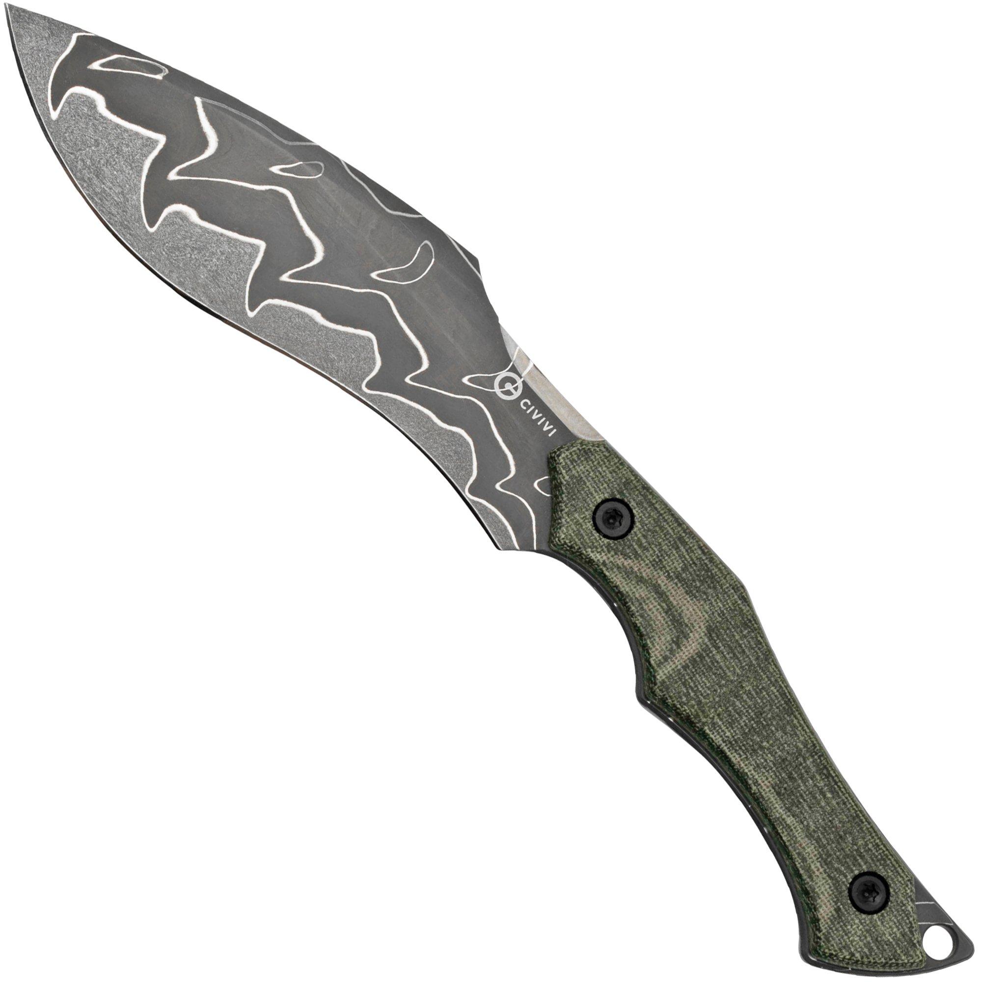 Civivi Vaquita II C047C-DS1 Black Micarta, Damascus, nekmes, Nate Matlack design
