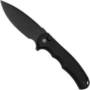 CIVIVI Button Lock Praxis C18026E-1 Black Aluminum, coltello da tasca