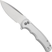 CIVIVI Button Lock Praxis C18026E-2 Silver Aluminium, coltello da tasca