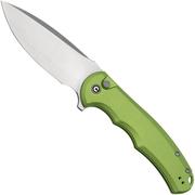 CIVIVI Button Lock Praxis C18026E-3 Lime Green Aluminium, coltello da tasca