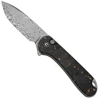 Imagen para CIVIVI Elementum II Button Lock C18062P-10 Damascus, Carbon Fiber Golden Shred, navaja