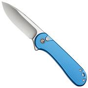 Civivi Elementum II Button Lock C18062PD-2 Satin Nitro-V, Diamond Patterned Blue Aluminum, pocket knife