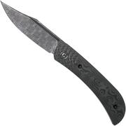 Civivi Appalachian Drifter 2 C19010C-DS3 Damascus, Black Carbonfiber couteau de gentleman