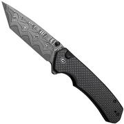 Image pour Civivi Brazen Button Lock C19059C-DS1 Damascus, G10 Carbonfiber Overlay, couteau de poche
