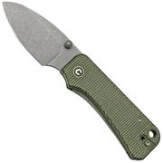 Civivi Baby Banter C19068SB-1 Green Micarta, Grey Stonewashed coltello da tasca, Ben Petersen design