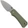 Image for Civivi Baby Banter C19068SB-1 Green Micarta, Grey Stonewashed pocket knife, Ben Petersen design