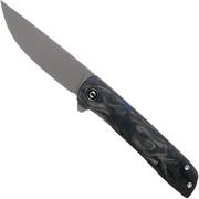 Civivi Bo C20009B-A Blue Carbon fibre pocket knife, Brad Zinker design
