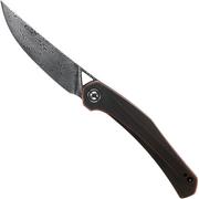 Civivi Lazar C20013-DS1 Damascus, Copper coltello da tasca, Elijah Isham design