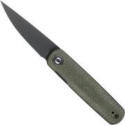 Civivi Lumi C20024-1 Green Micarta, Blackwashed couteau de poche, Justin Lundquist design